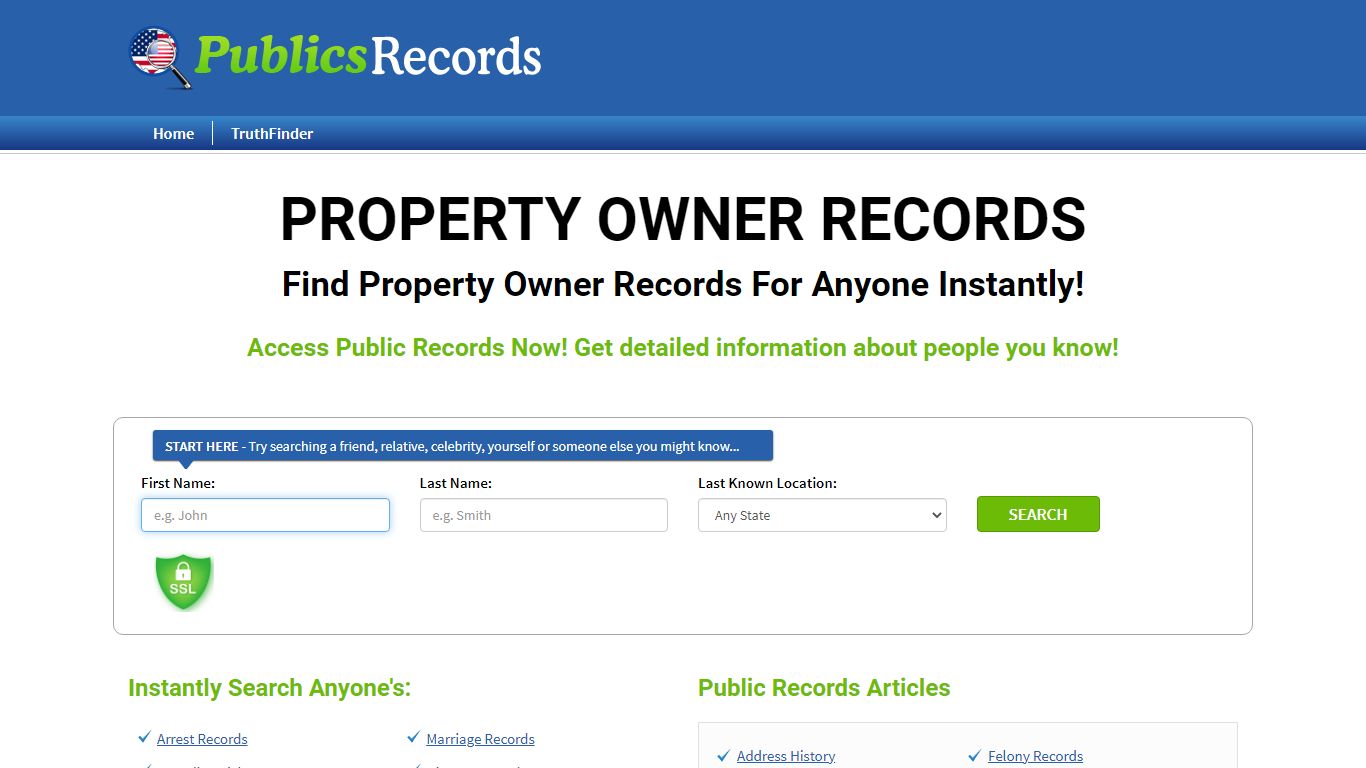Find Property Owner Records For Anyone